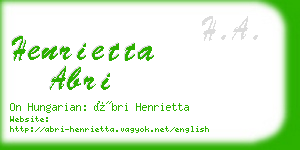 henrietta abri business card